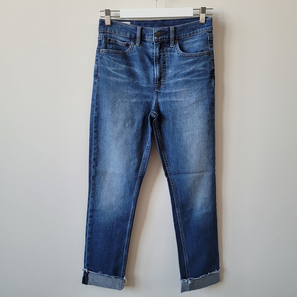 GAP Womens Cigarette High Rise Blue Jeans Size 4 - Picture 2 of 7